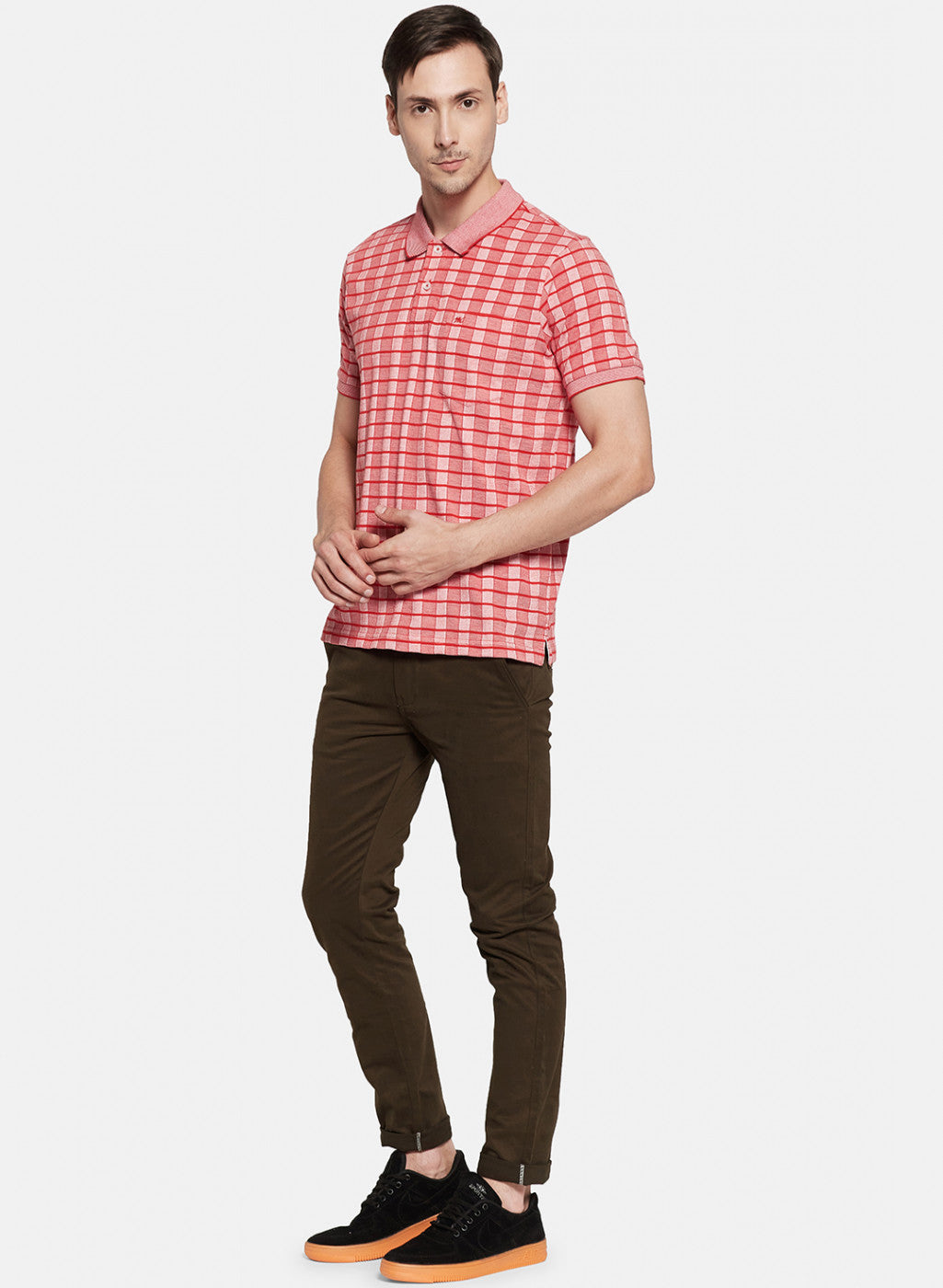 Mens Red Jaquard T-Shirt