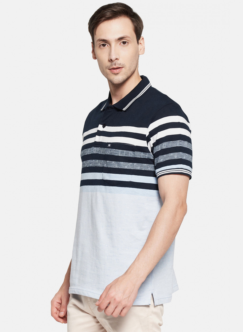 Mens NAvy Blue Stripe T-Shirt
