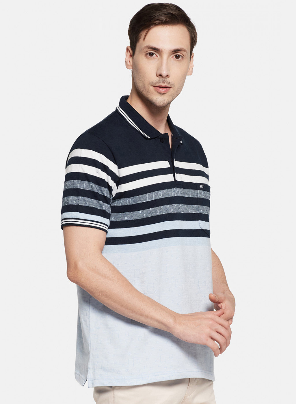 Mens NAvy Blue Stripe T-Shirt