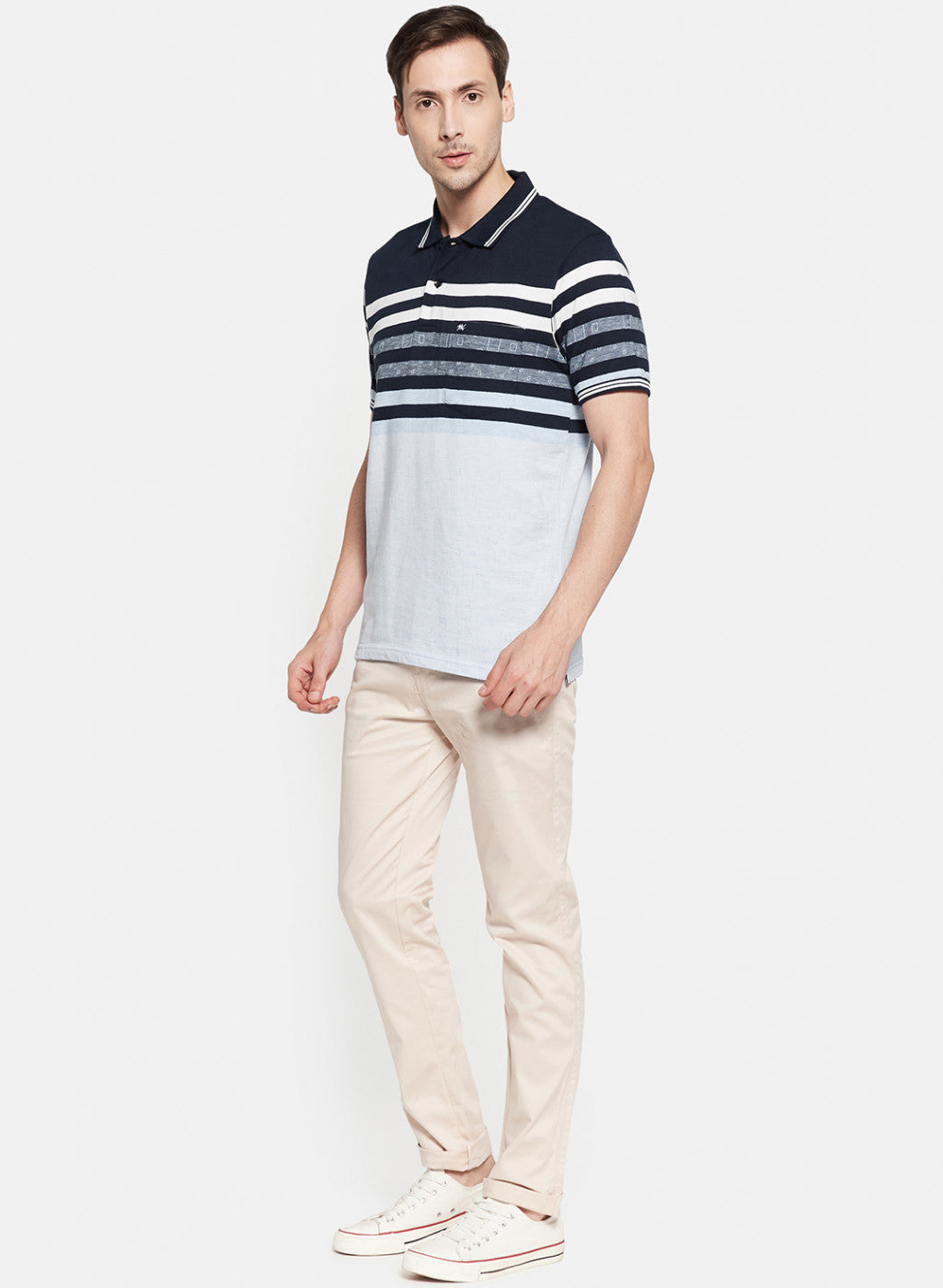 Mens NAvy Blue Stripe T-Shirt