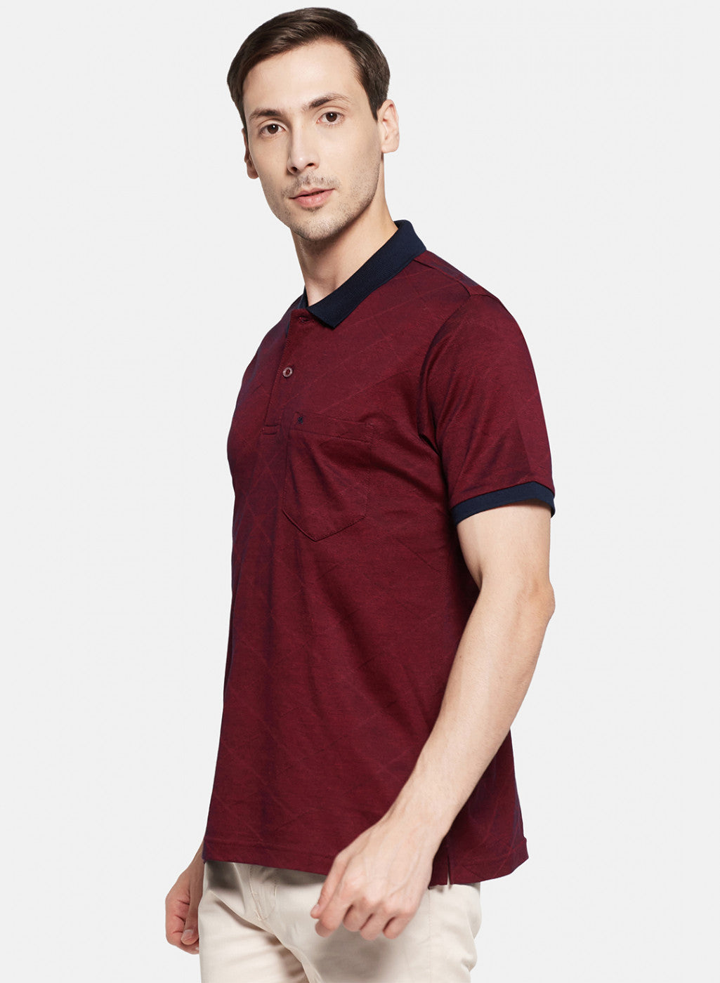Mens Maroon Stripe T-Shirt