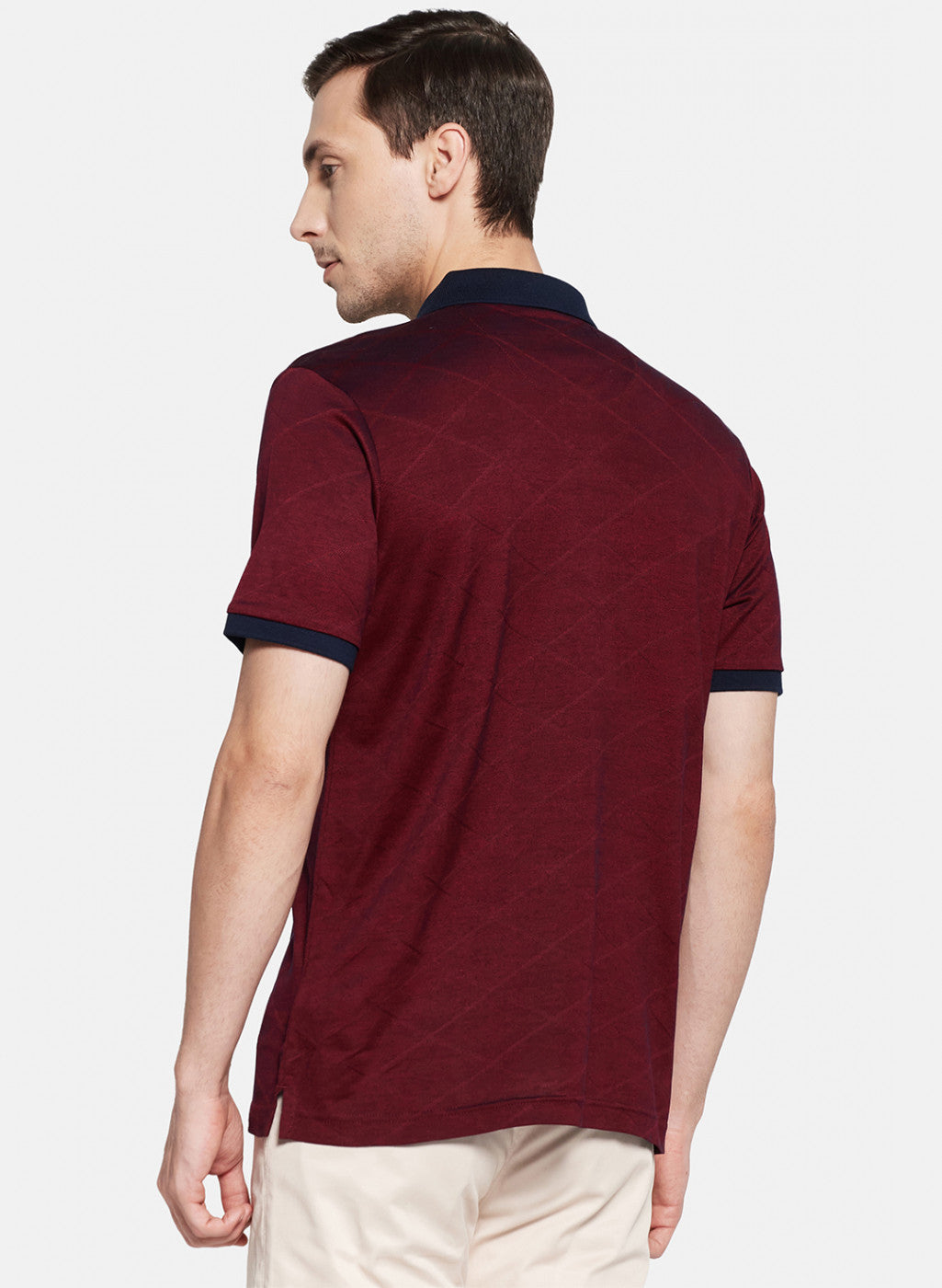 Mens Maroon Stripe T-Shirt