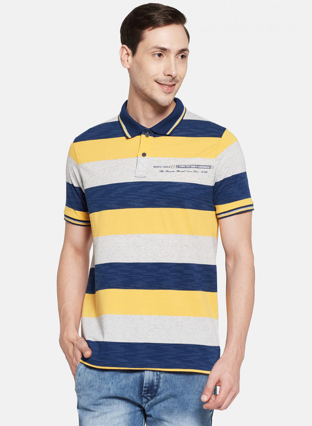 Mens Yellow Stripe T-Shirt