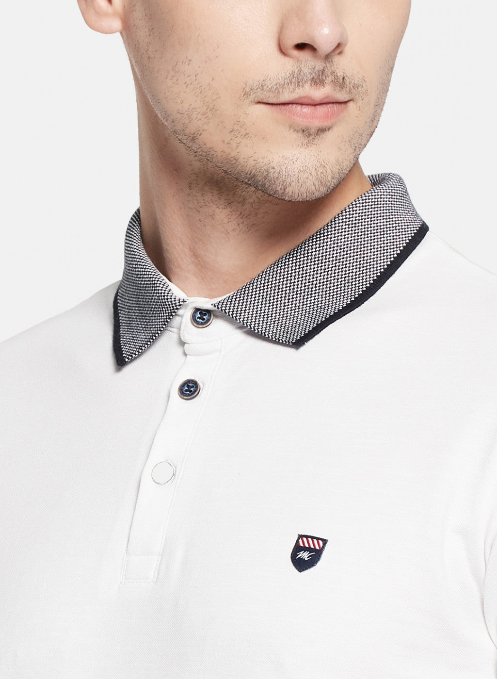 Mens White Stripe T-Shirt