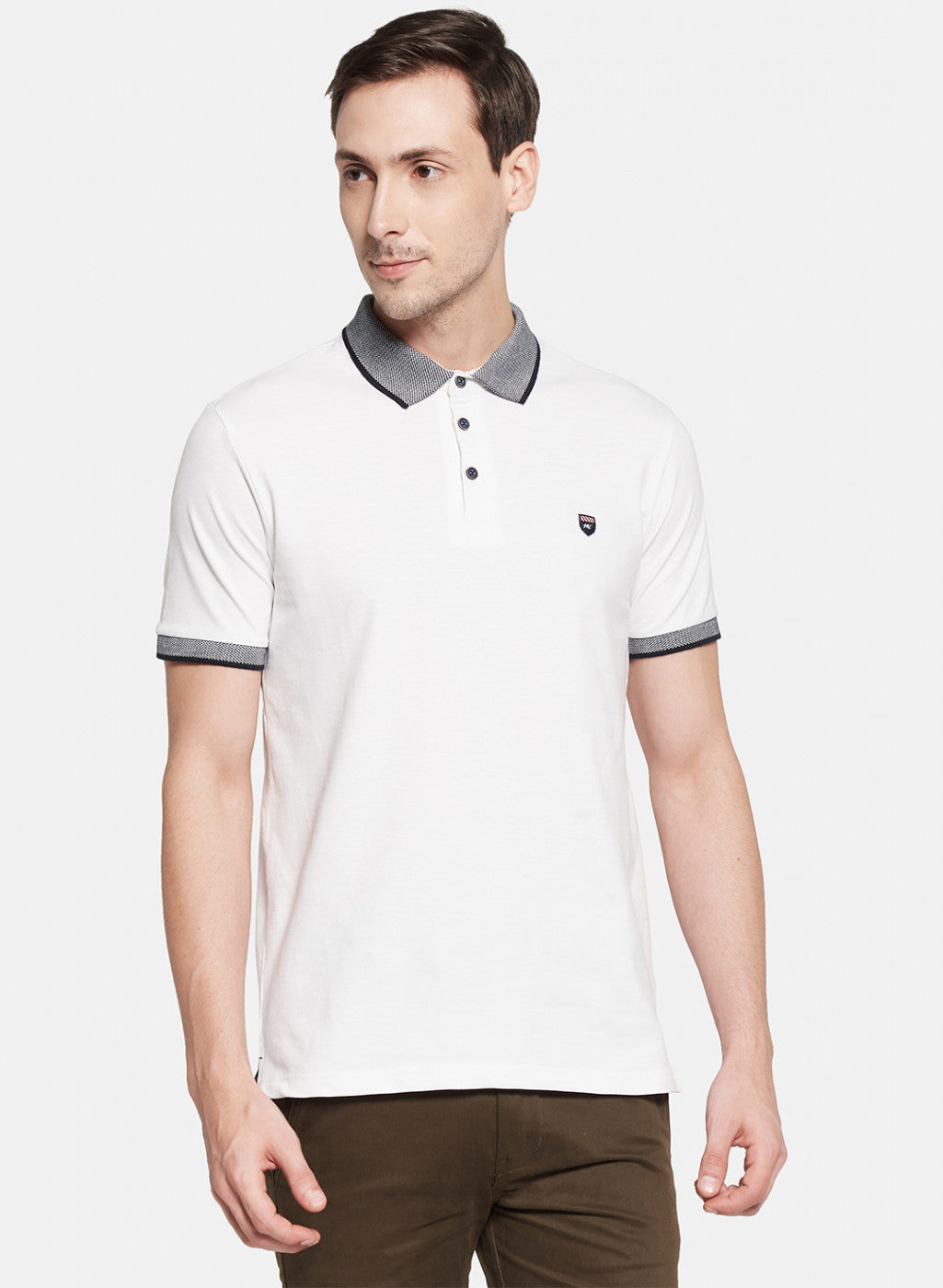 Mens White Stripe T-Shirt