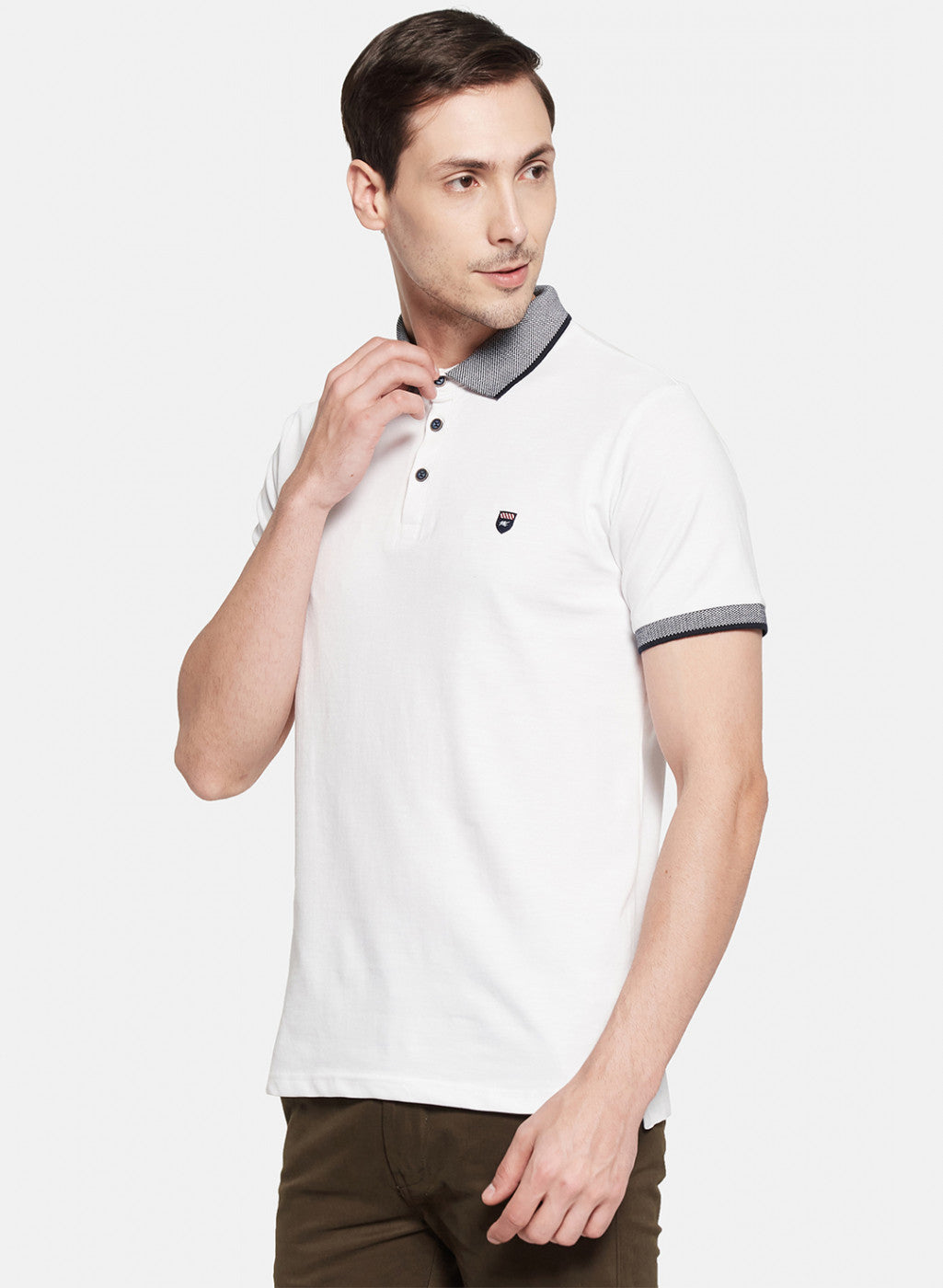 Mens White Stripe T-Shirt