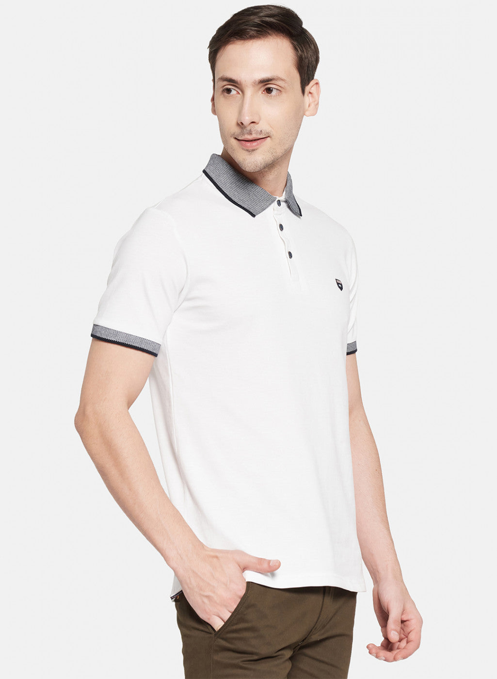 Mens White Stripe T-Shirt