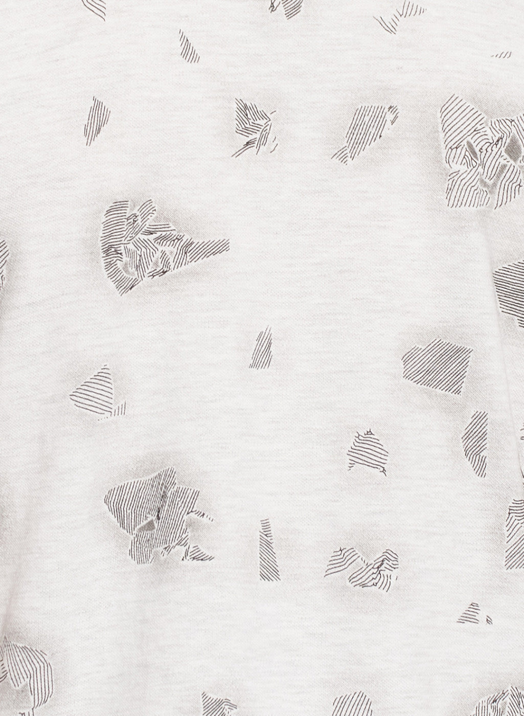 Mens Grey Printed T-Shirt