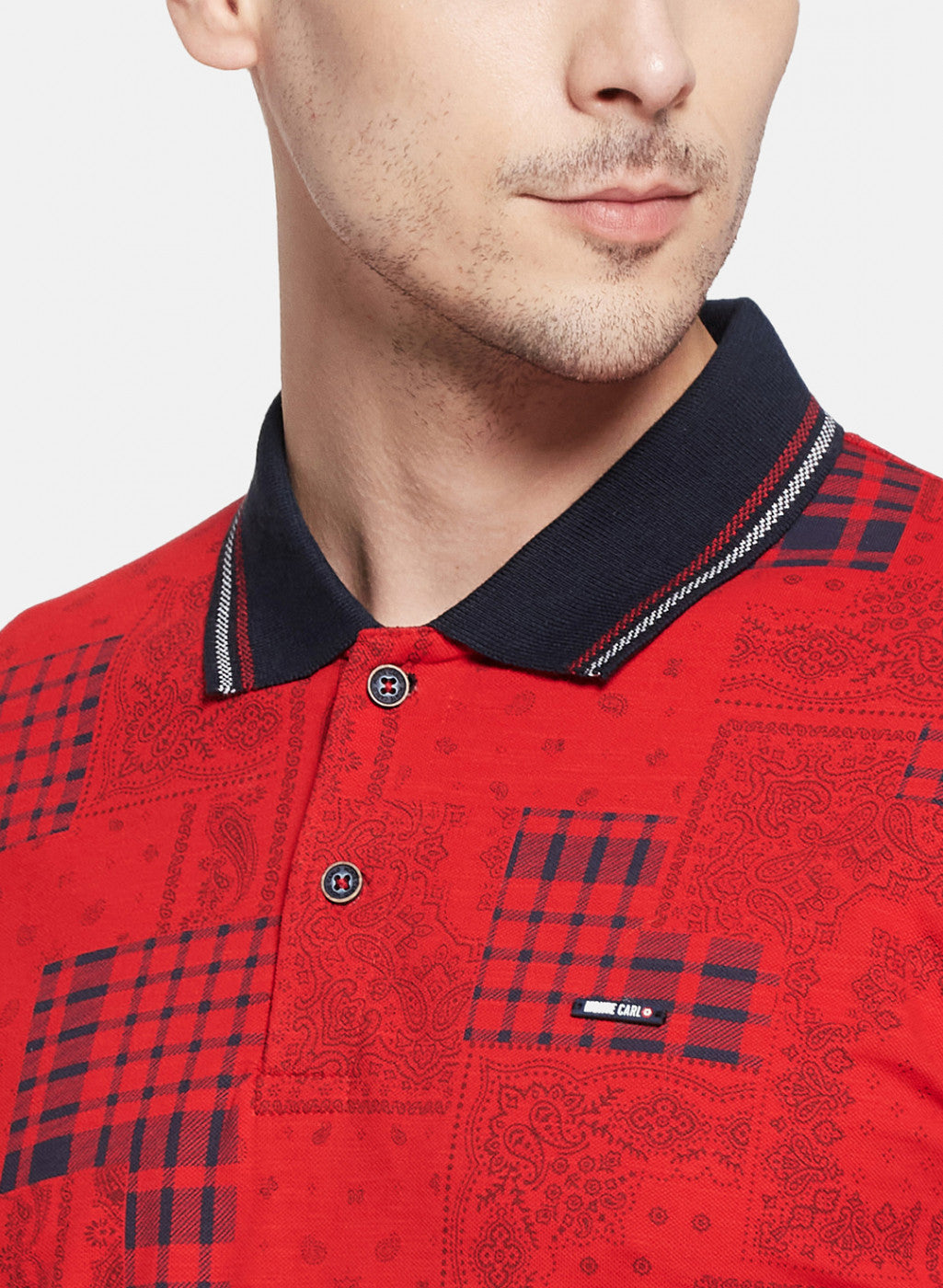 Mens Red Printed T-Shirt