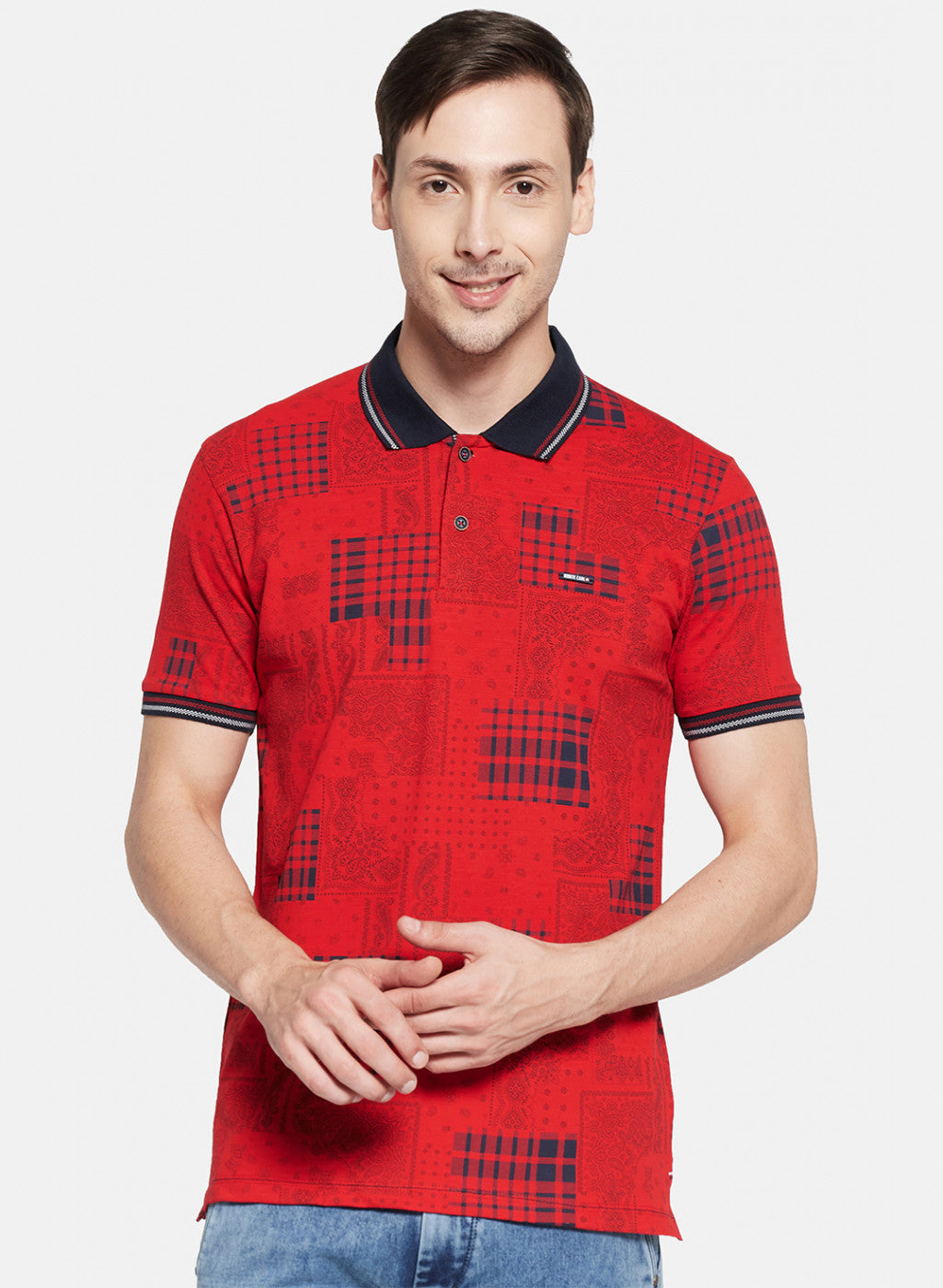 Mens Red Printed T-Shirt