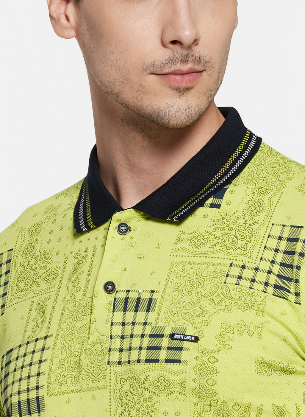 Mens Green Printed T-Shirt