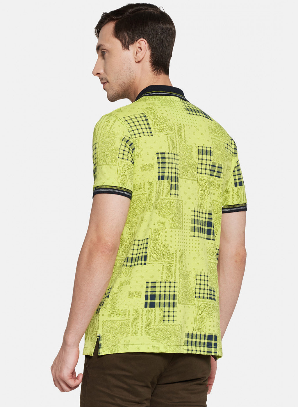 Mens Green Printed T-Shirt