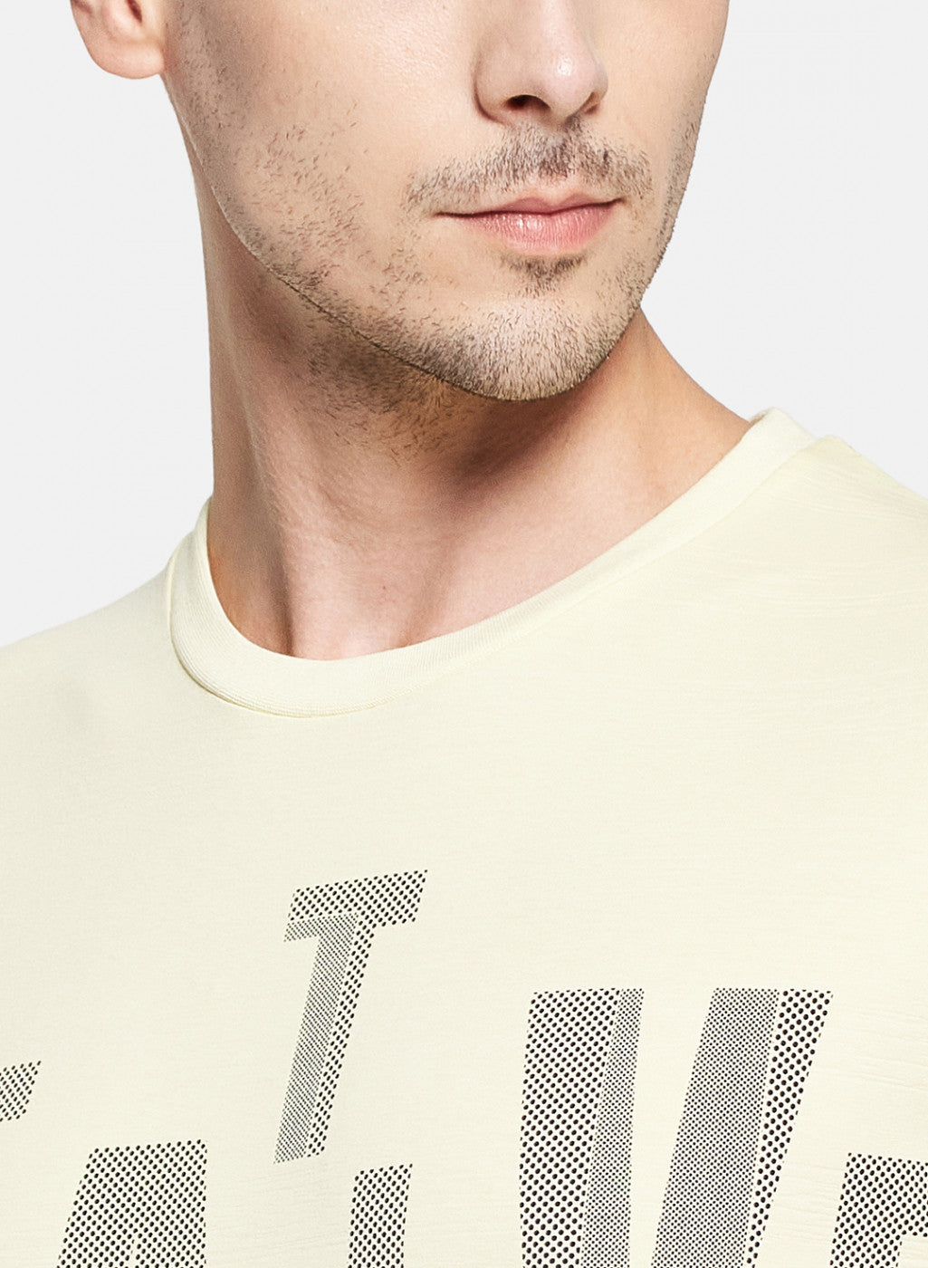 Mens Yellow Printed T-Shirt