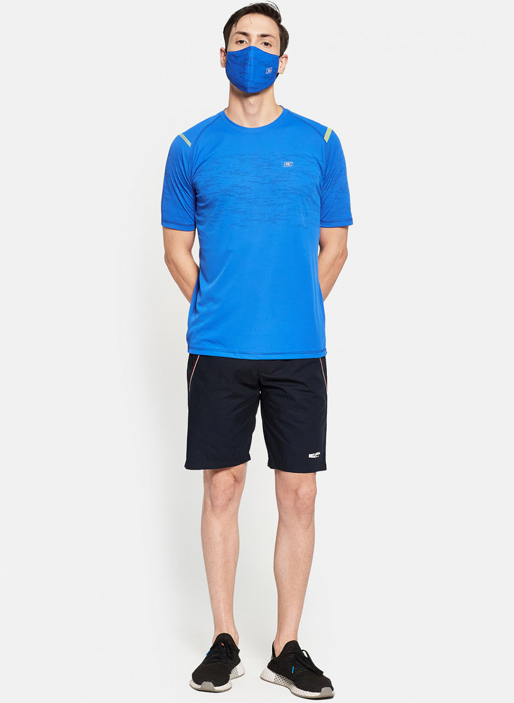 Mens Royal Blue Printed T-Shirt