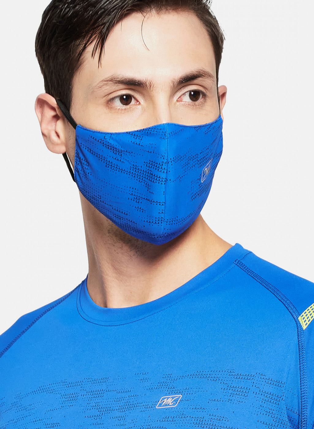 Mens Royal Blue Printed T-Shirt