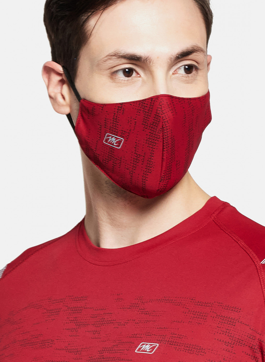 Mens Maroon Printed T-Shirt