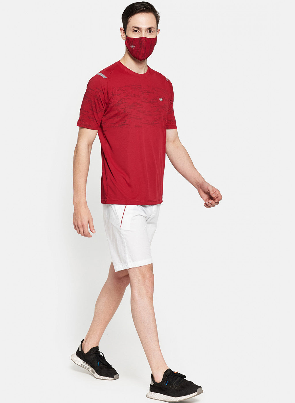 Mens Maroon Printed T-Shirt