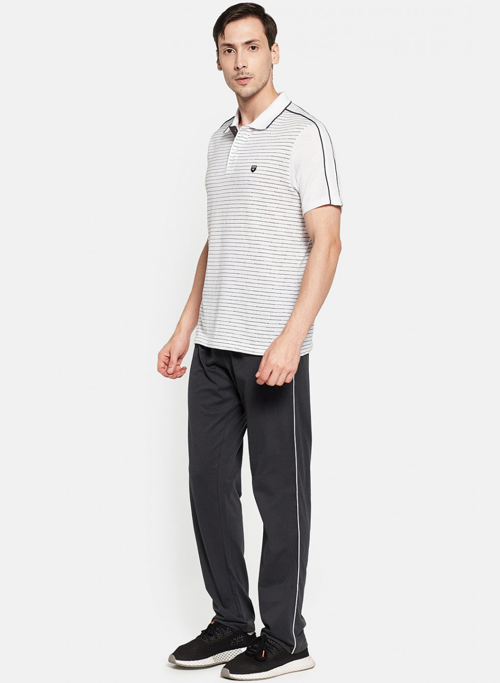 Mens White Stripe Lower Set