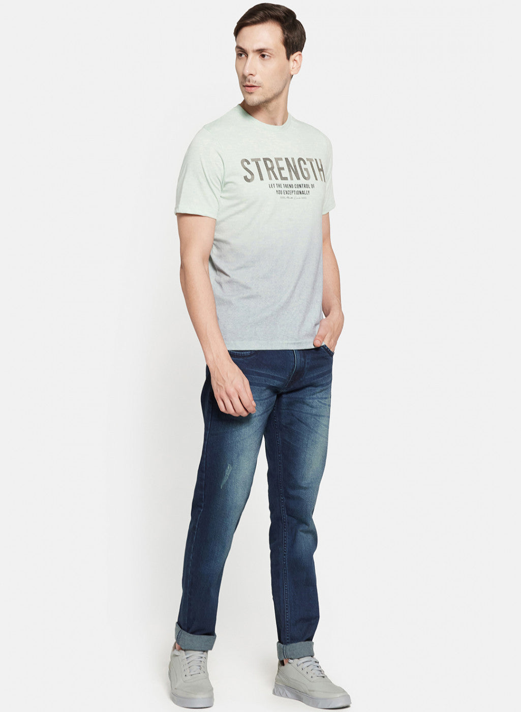 Mens Navy Blue Regular Denim