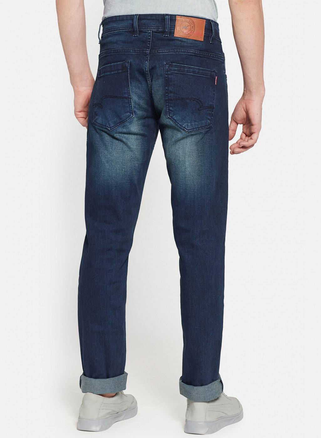 Mens Navy Blue Regular Denim