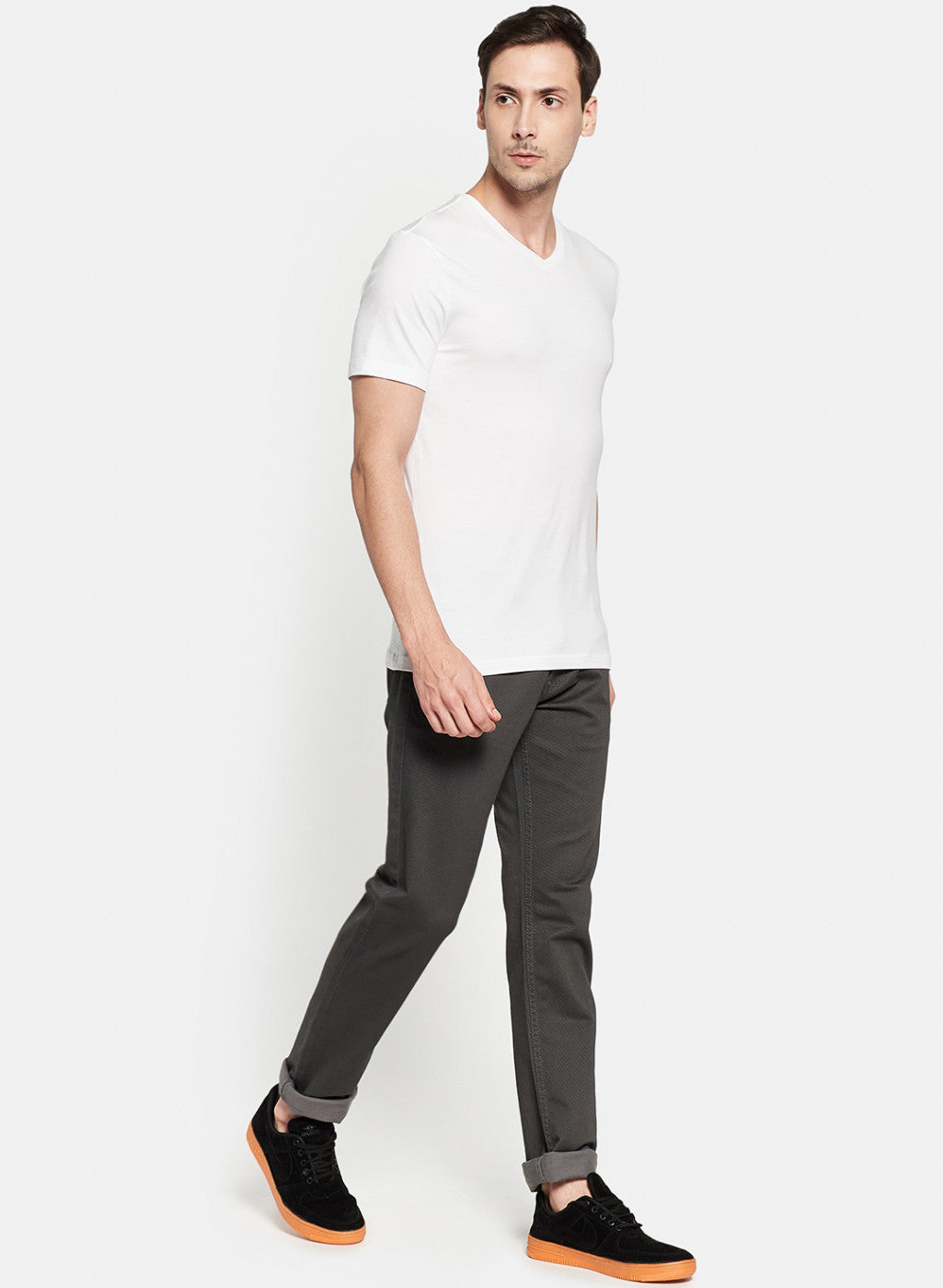 Mens Dark Grey Narrow Denim