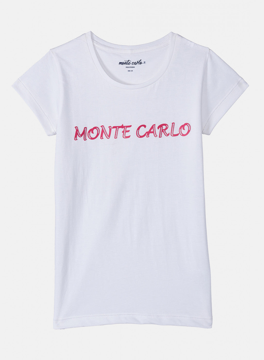 Girls Off White Printed Top