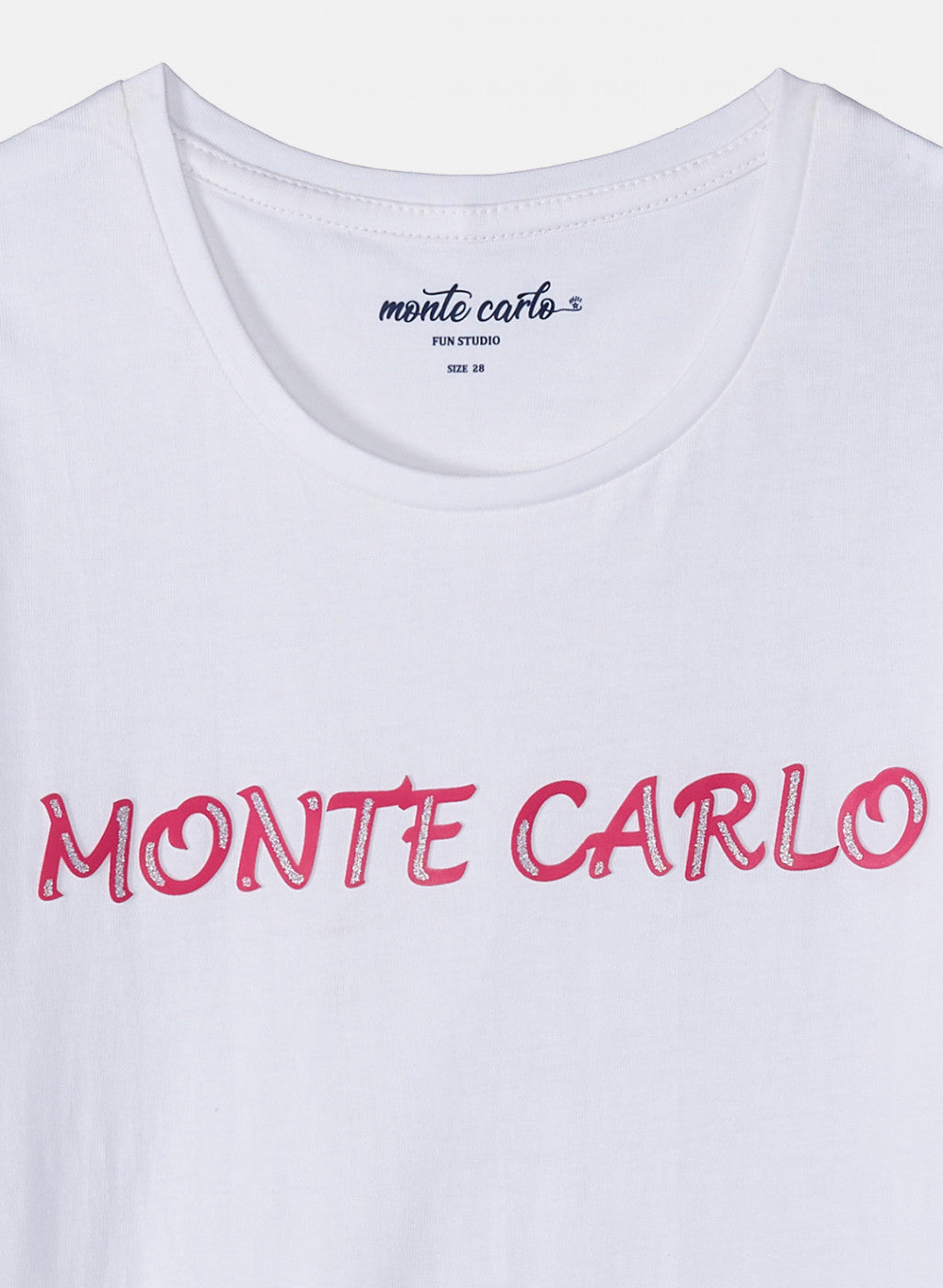 Girls Off White Printed Top