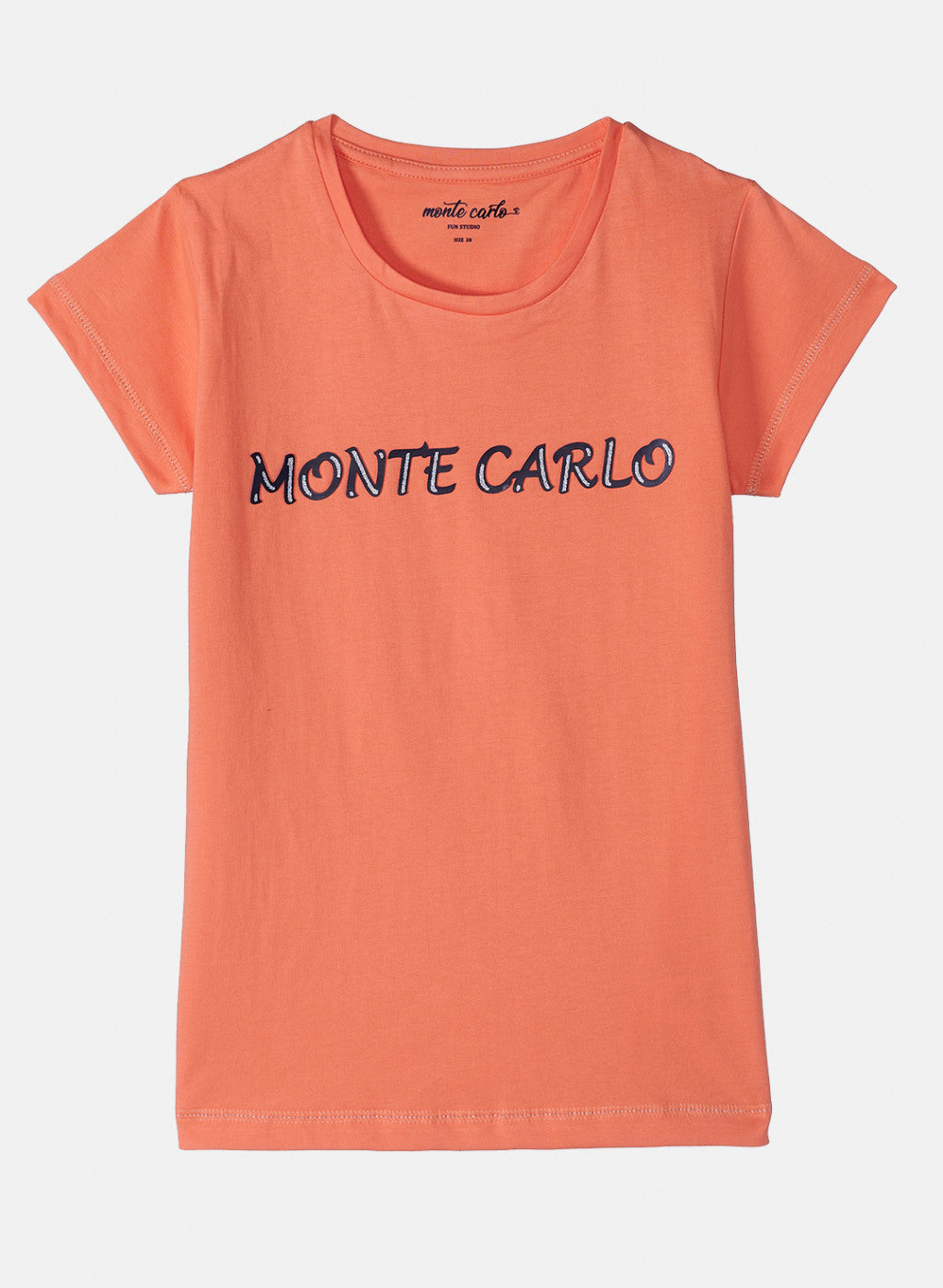 Girls Peach Printed Top