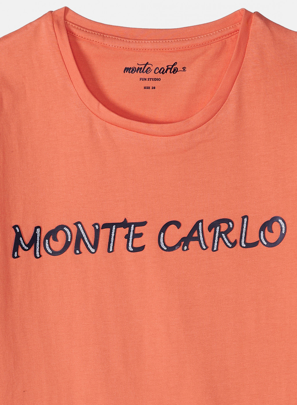 Girls Peach Printed Top