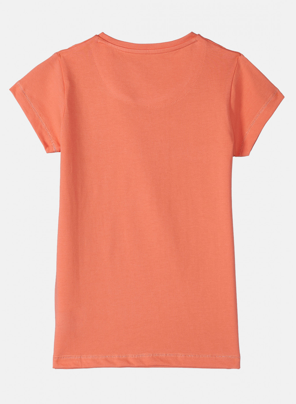 Girls Peach Printed Top