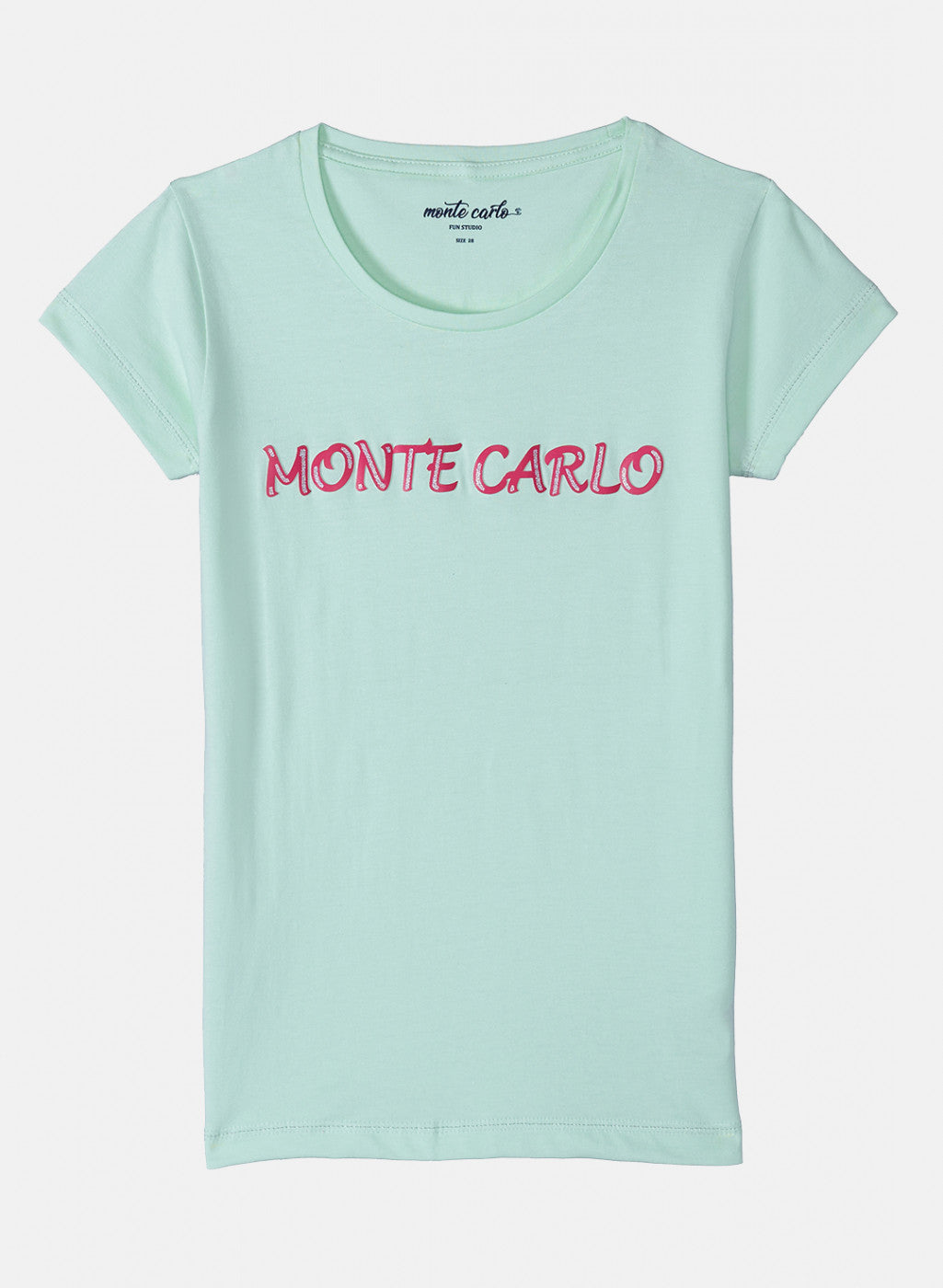 Girls Sea Green Printed Top