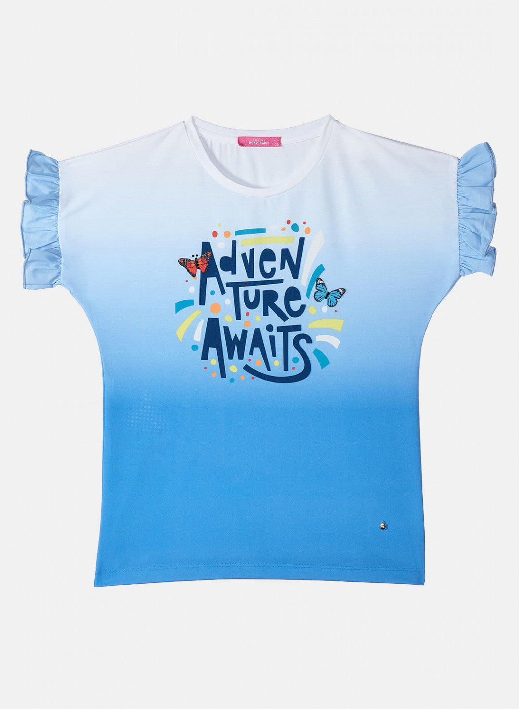 Girls Blue Printed Top