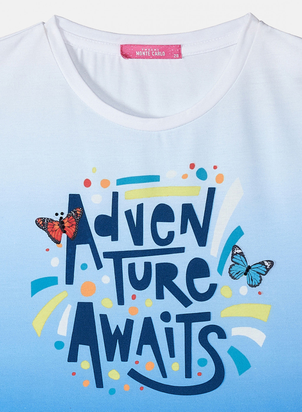 Girls Blue Printed Top