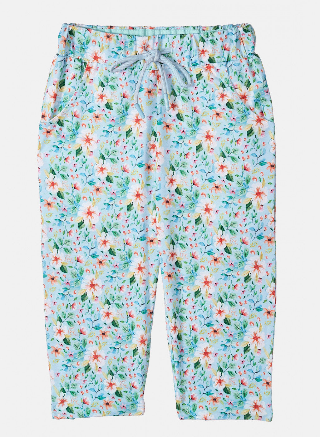 Girls Multi Color Printed Capri