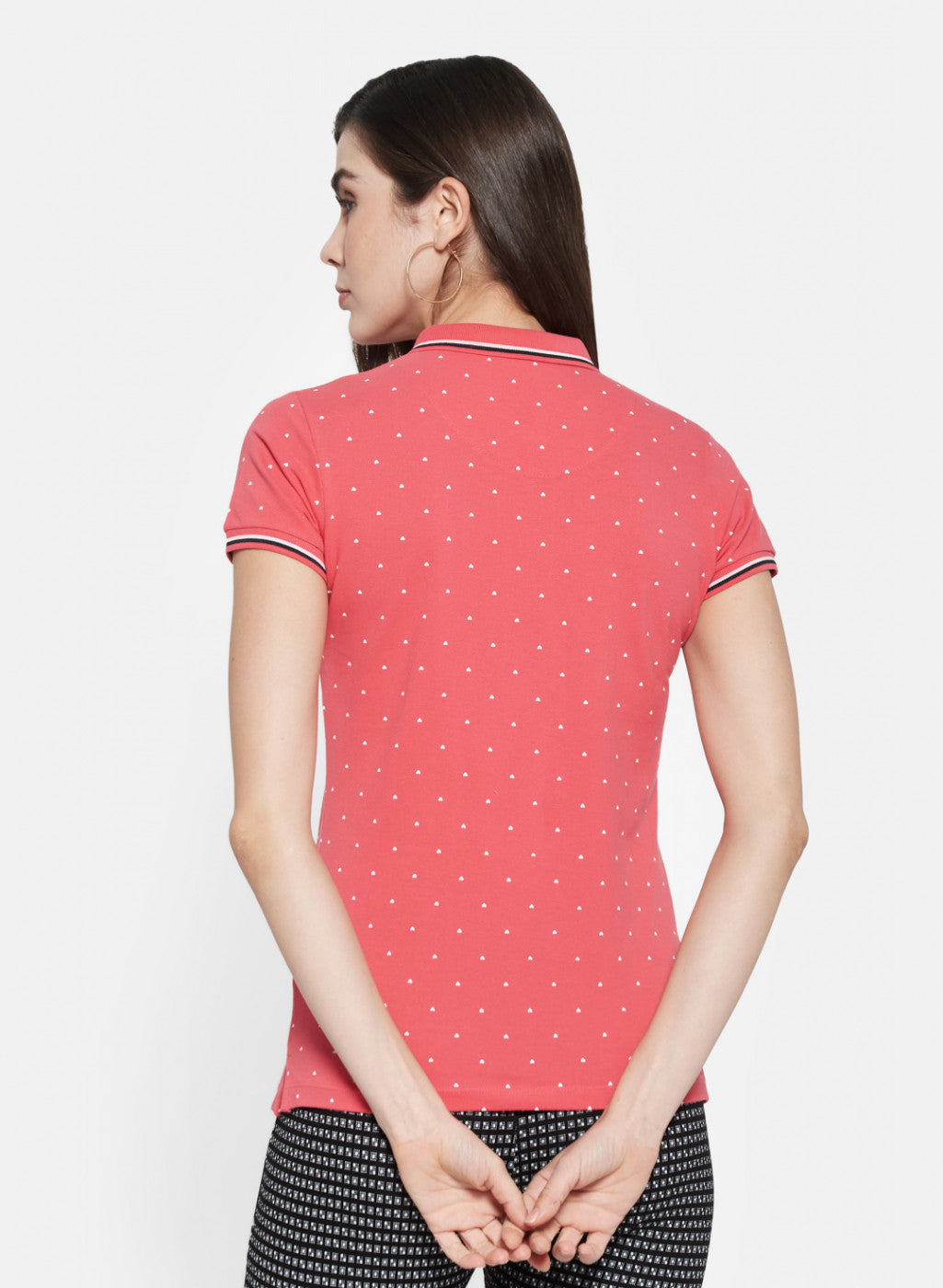 Womens Pink Printed T-Shirt