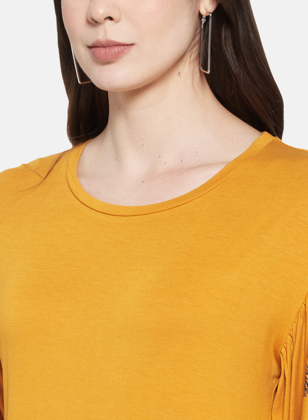 Womens Mustard Plain Top