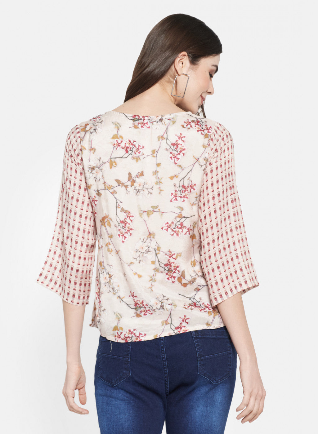 Womens Multi Color Printed Top