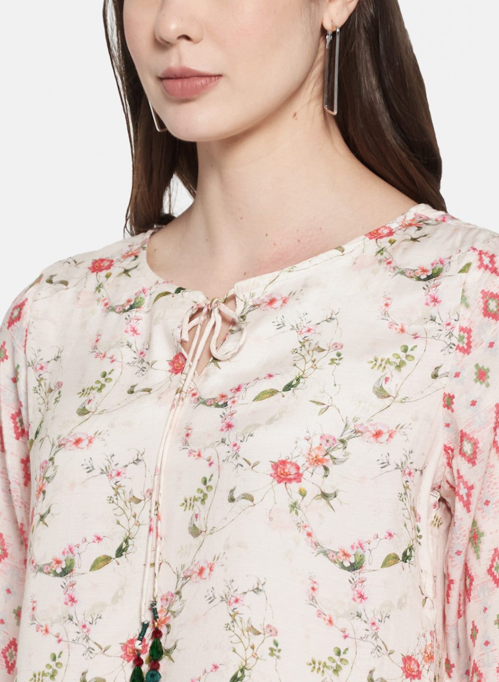 Womens Multi Color Printed Top