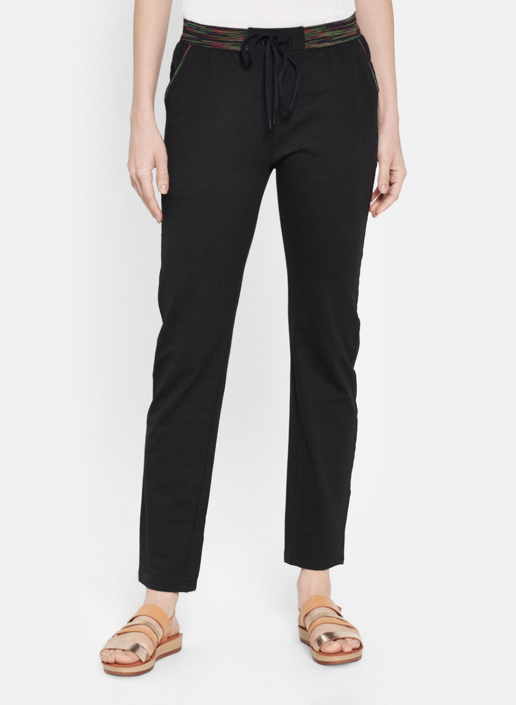 Womens Black Plain Lower
