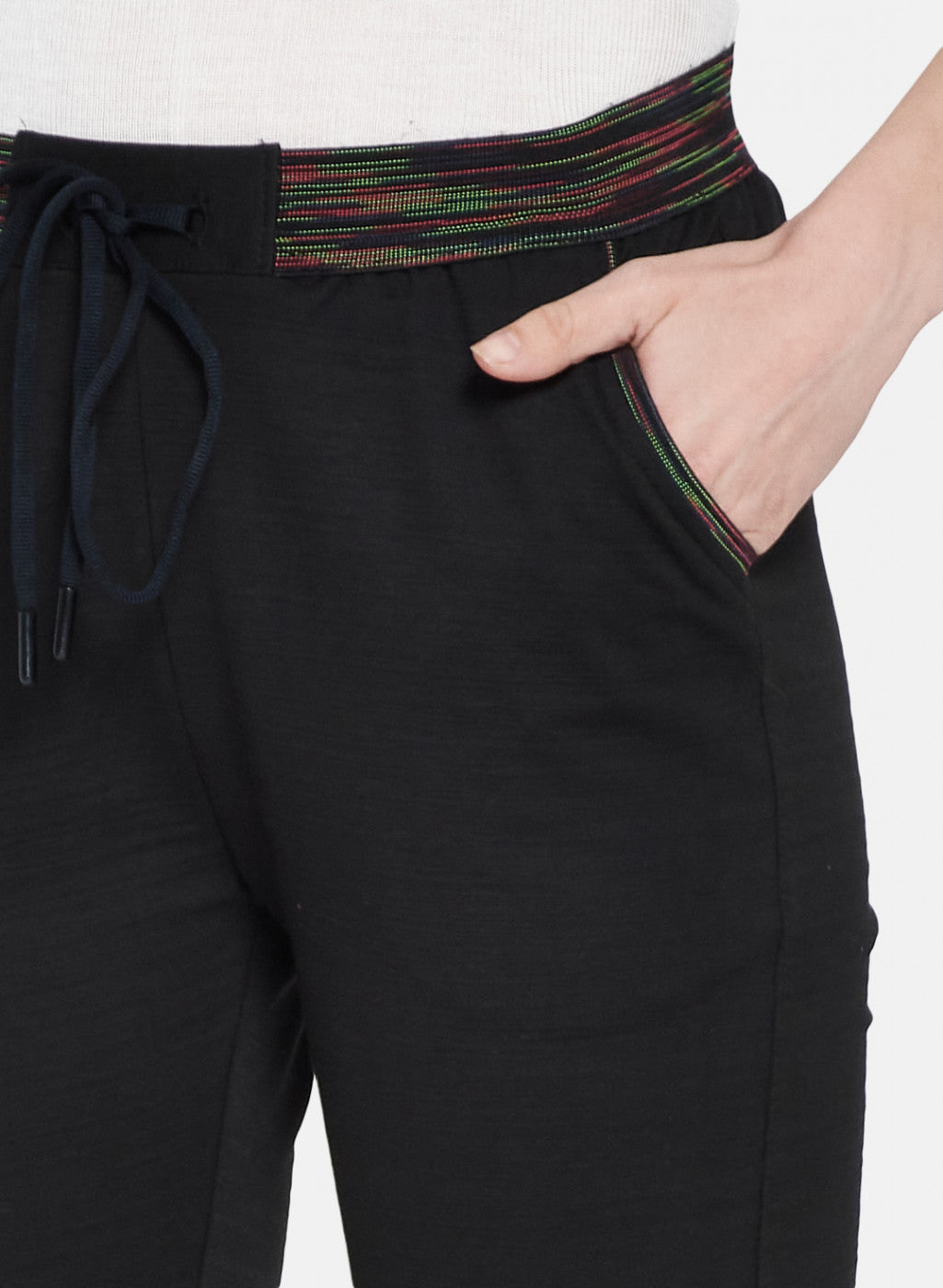 Womens Black Plain Lower