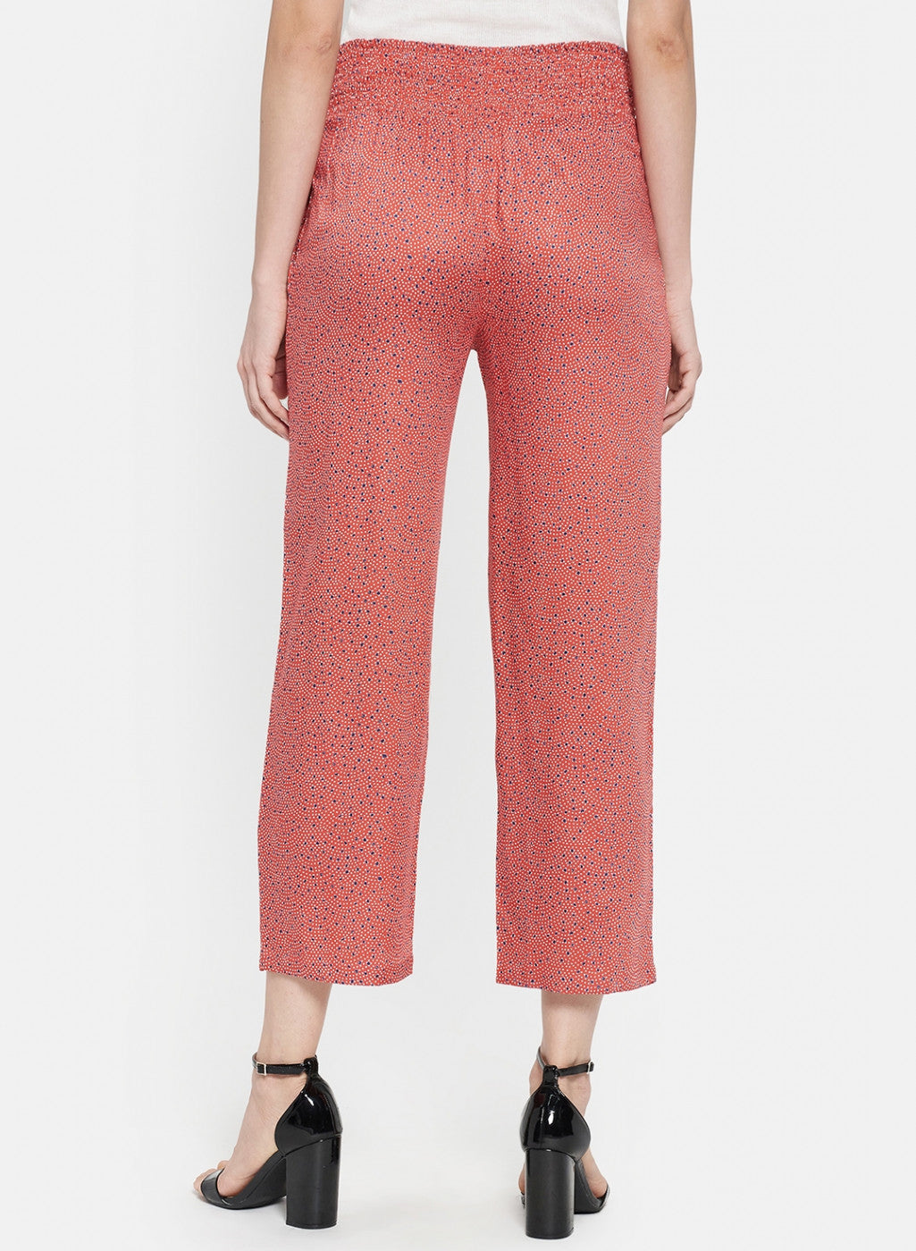 Womens Red Printed Plazoo