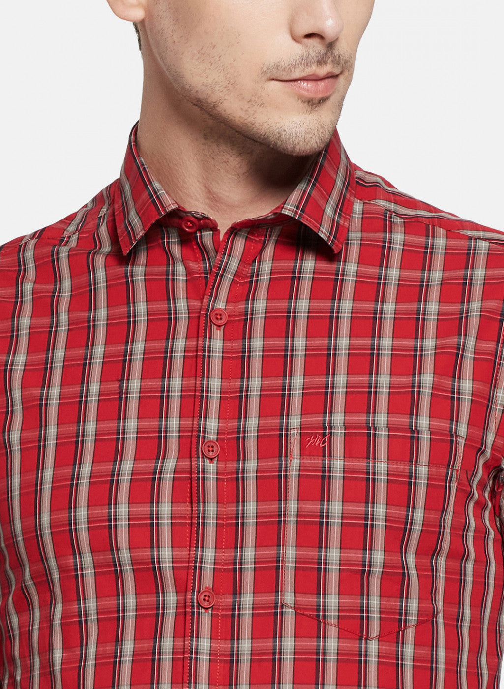 Mens Red Check Shirt