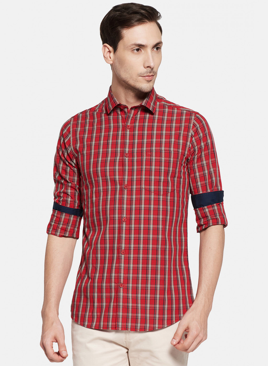 Mens Red Check Shirt