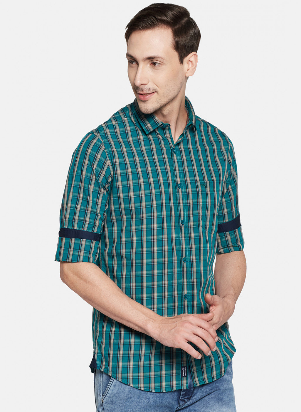 Mens Green Check Shirt