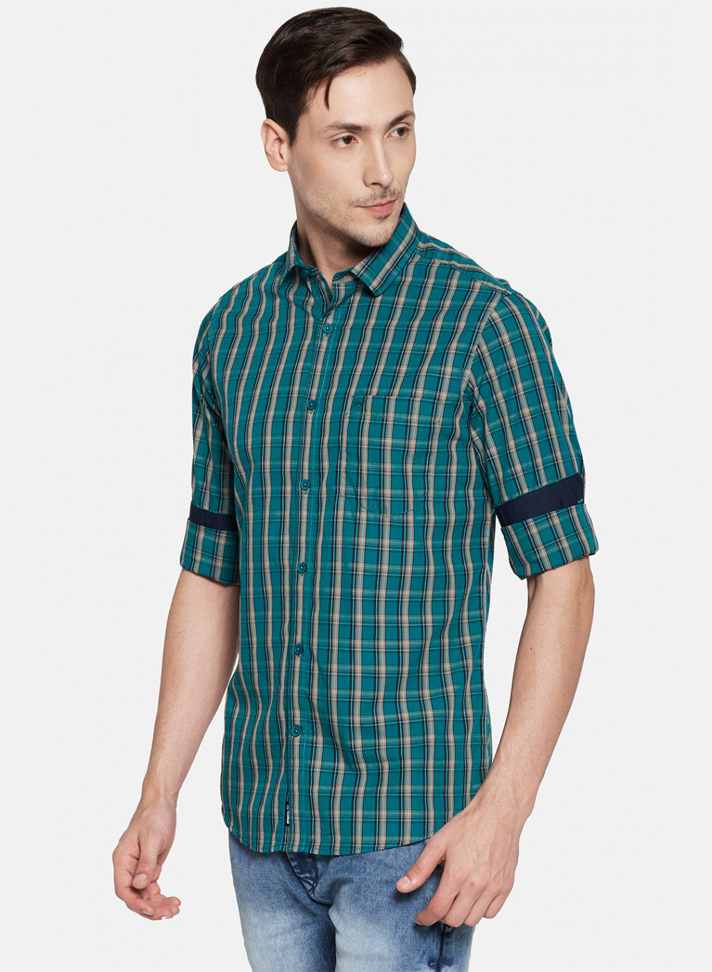 Mens Green Check Shirt