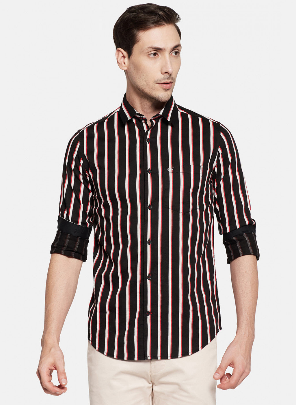 Mens Black Stripe Shirt