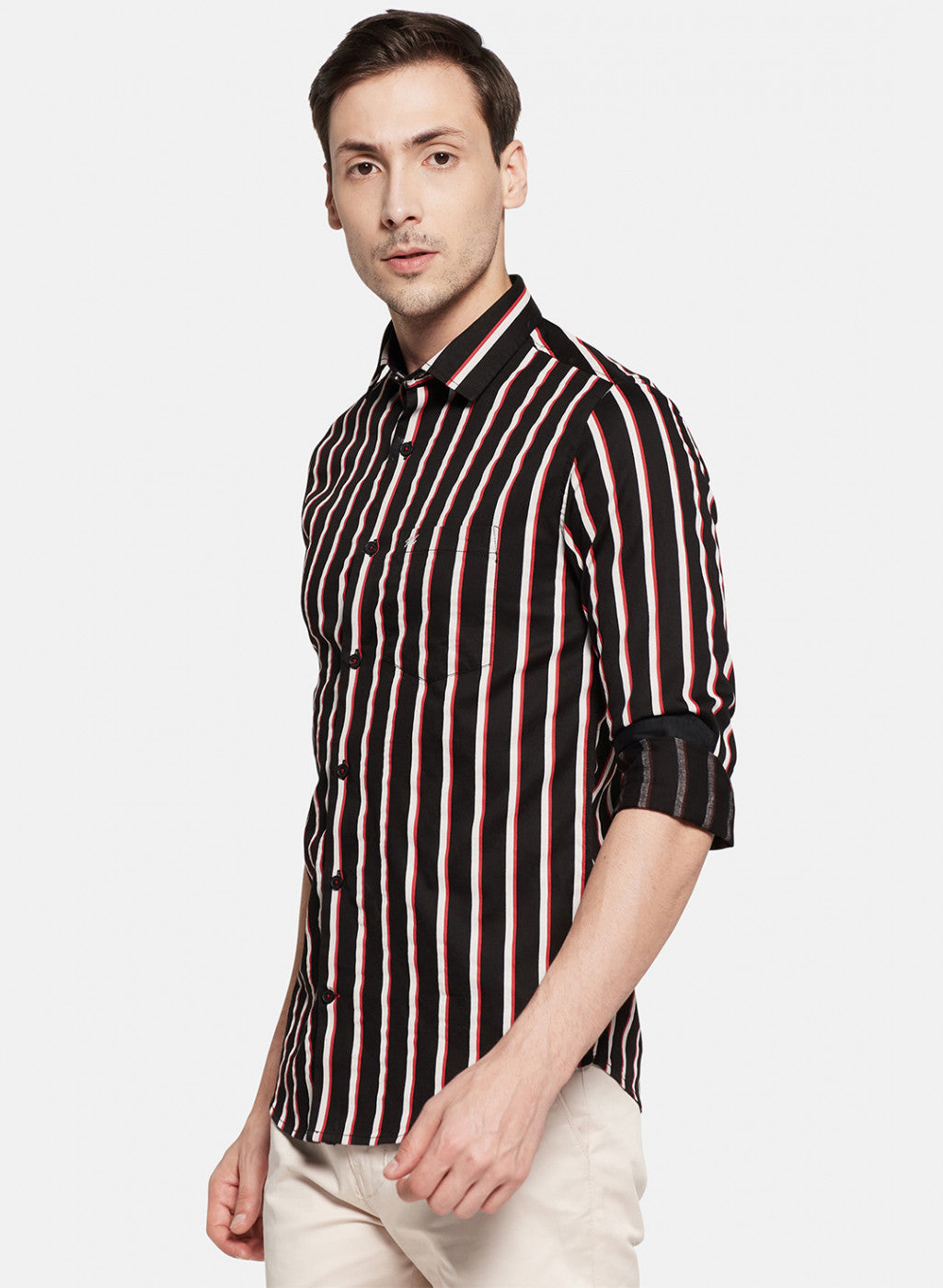 Mens Black Stripe Shirt