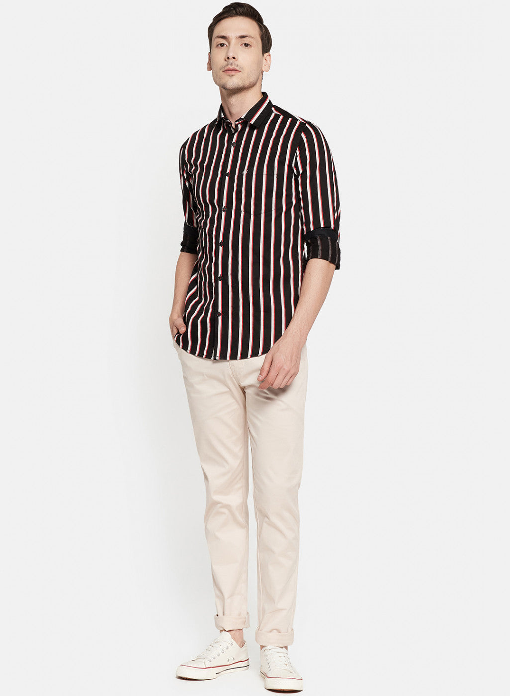 Mens Black Stripe Shirt