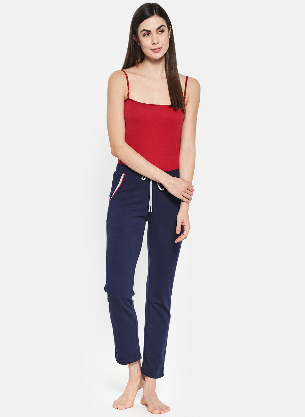 Womens Bluish Purple Plain Lower