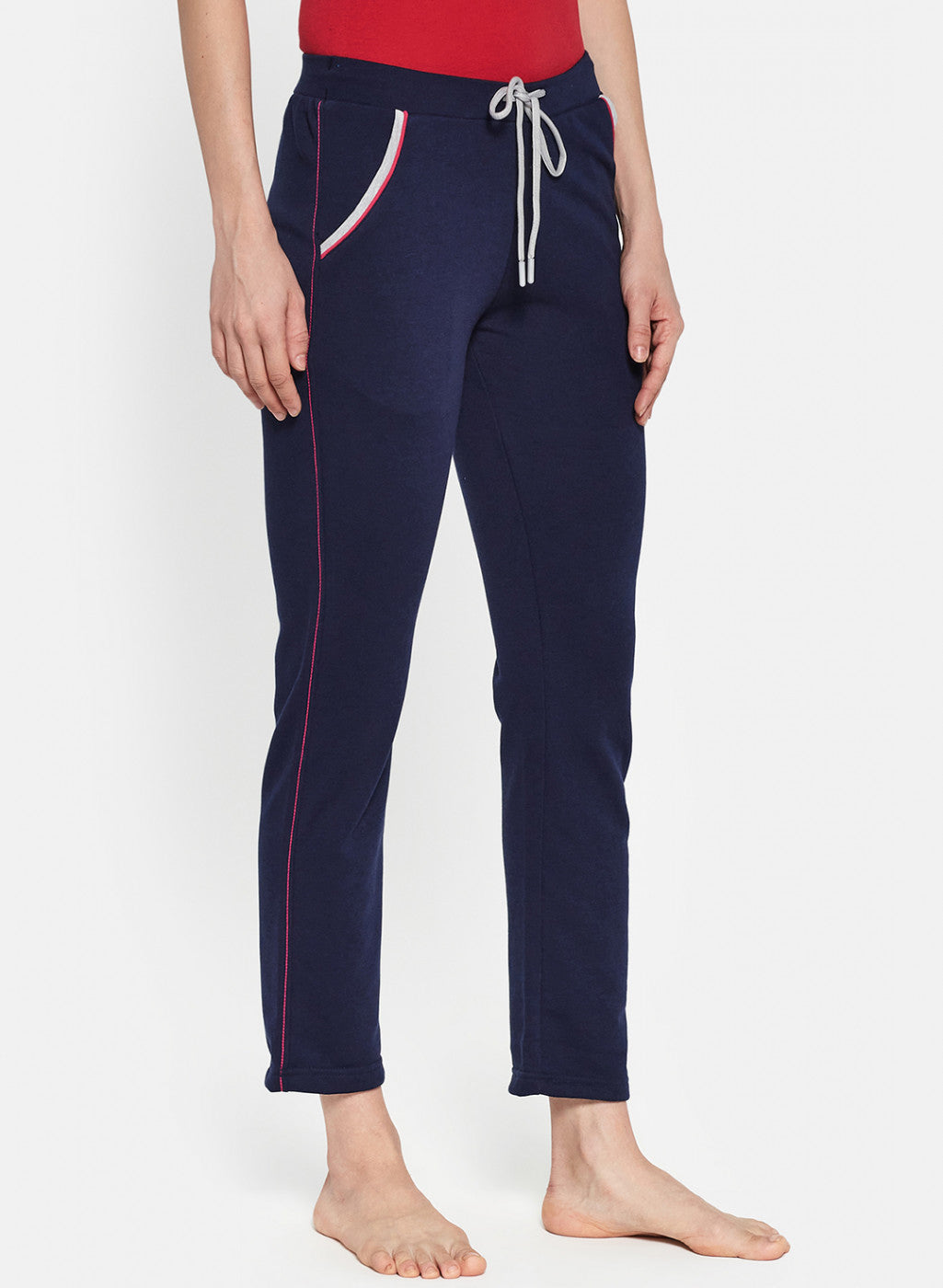 Womens Bluish Purple Plain Lower